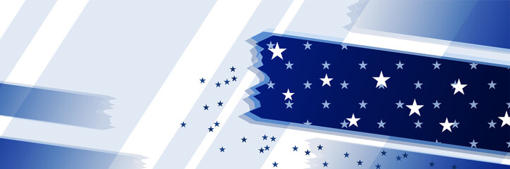 Happy 4th of July Independence day with USA blue banner background. Universal America banner. Memorial day in the united states - remember and honor banner background vector illustration