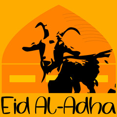 silhouette of a sheep for eid al adha symbol 