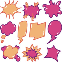 Speech Comic Bubble Illustration