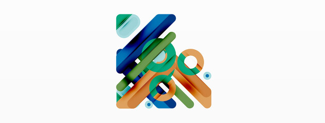 Creative geometric wallpaper. Minimal lines and circles background