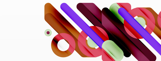 Lines geometric background. Stripes and rings composition business template for wallpaper, banner, background or landing