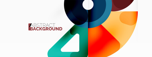 Creative geometric wallpaper. Circles, lines background. Business template for wallpaper, banner, background or landing