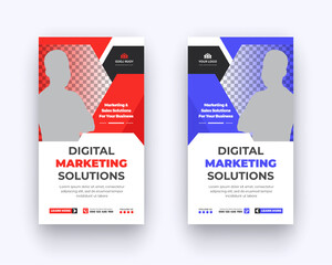 Digital Marketing Agency Instagram Story Or Social Media Corporate Business Story Template Design