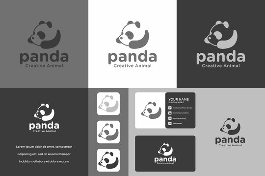 Creative Modern Panda logo design template