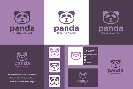 Creative Modern Panda logo design template