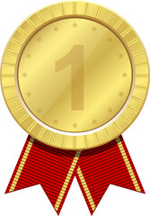 Winner medal clipart illustration