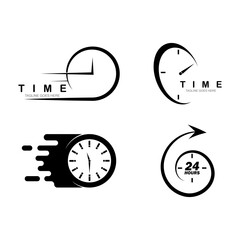 business clock logo template