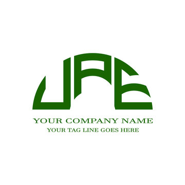 UPE letter logo creative design with vector graphic