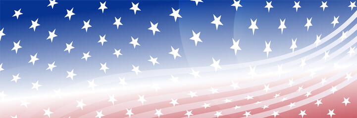 4th July Independence Day of United States America celebration banner background with American flag. Vector illustration. Designed for flyers, template, ads, posters, social media and decorations.