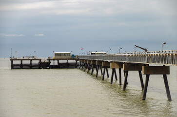 Fototapeta na wymiar pier on the beach