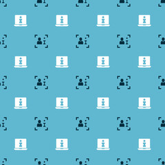Set Television report and Information on seamless pattern. Vector