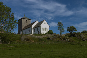 Fototapeta na wymiar St. Olav's church at Avaldsnes