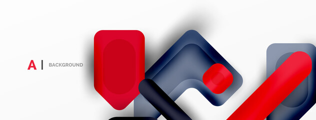 Colorful geometric shapes lines, squares and triangles. Abstract background for wallpaper, banner or landing page