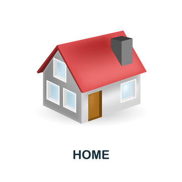 Home 3d icon Simple element from buildings collection. Creative Home icon for web design, templates, infographics and more