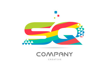 SS combination colorful alphabet letter logo icon design. Colored creative template design for company or business