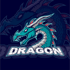 dragon mascot logo vector design template