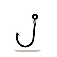 illustration of fishing hook vector icon