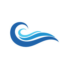 water wave,wave beach vector illustration design logo template