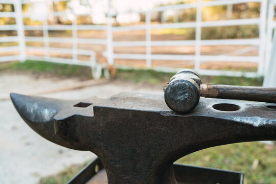 Anvil and hammer on ranch
