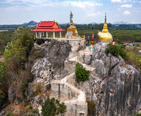 Champathong Cave Meditation Center or Thum Jum Pa Thong Priest Camp Site, Religious ritual venue in Huai Phai Sub-district at Ratchaburi Province in Thailand.