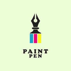 Paint brush pen Logo
