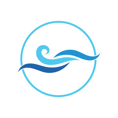 Obraz premium water wave,wave beach vector illustration design logo template