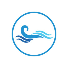 water wave,wave beach vector illustration design logo template