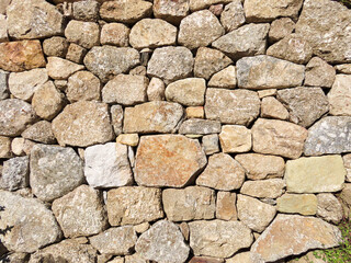 Obraz premium Mur en pierres dans les Cévennes, Occitanie