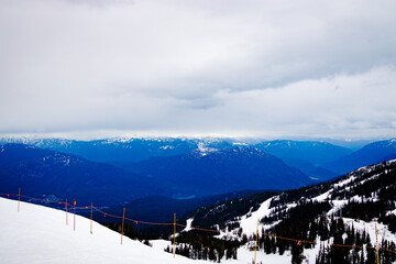 View from the top of a mountain in Canada
