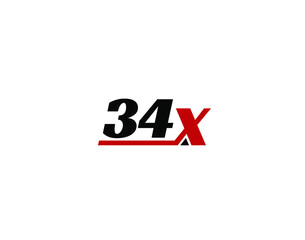 34X, X34 Initial letter logo