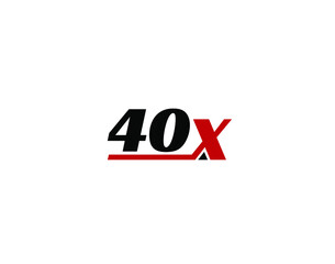 40X, X40 Initial letter logo
