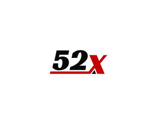 52X, X52 Initial letter logo