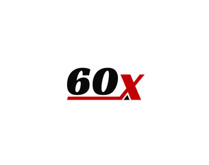 60X, X60 Initial letter logo