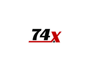 74X, X74 Initial letter logo