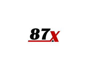 87X, X87 Initial letter logo