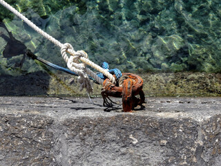 Rusty mooring ring