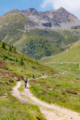 excursion with MTB in the upper Valtellina, Italy, Malghera area