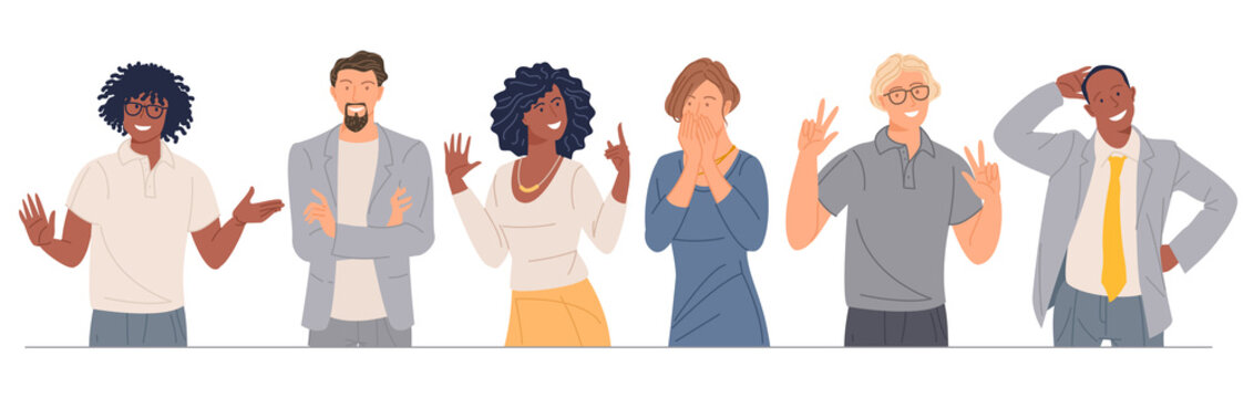 Emotions and gesture set