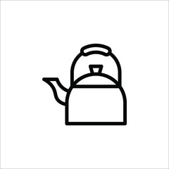 Teapot Icon Vector Simple design on white background