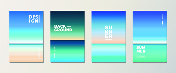elegant gradient with summer season theme design