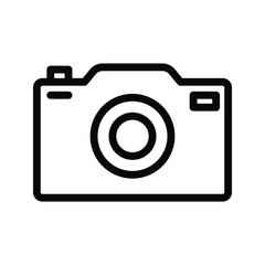 Photo camera vector icon color editable