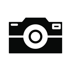 Photo camera vector icon color editable