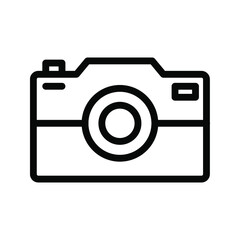 Photo camera vector icon color editable