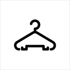 Clothes hanger. Hanger icon vector isolated on white background