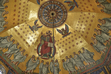 Mosaïques de la cathédrale d'Aix-La-Chapelle. Allemagne
