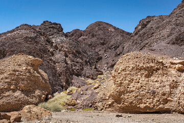 Fototapeta na wymiar The Arava Desert in the Pillars of Amram near Eilat