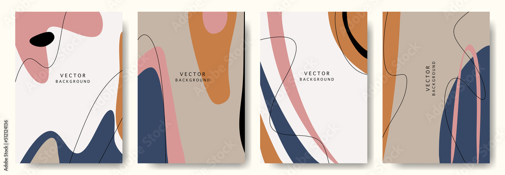 Wall mural Modern abstract vector backgrounds.minimal trendy style. various shapes set up design templates.
good for background  card greeting wallpaper brochure flier invitation and other. vector illustration