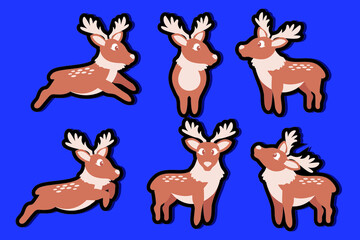 reindeer vector design cartoon illustration