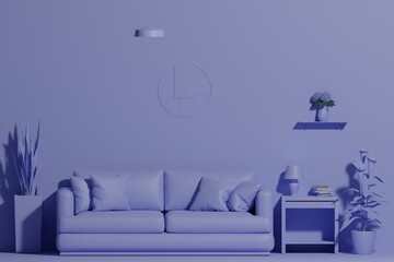 flat interior 3d rendering