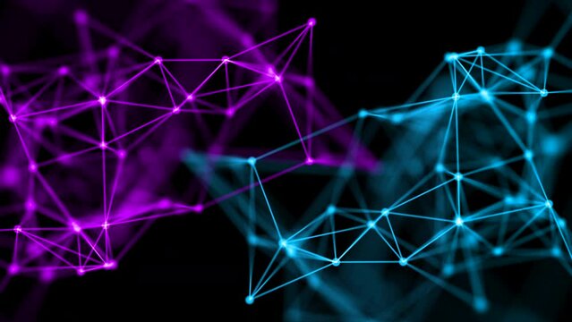 Abstract digital connection Colorful Technology background Seamless loop